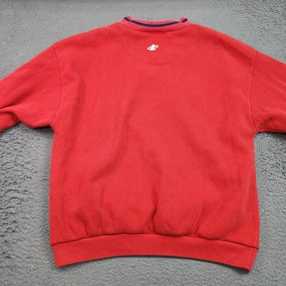 St Louis Cardinals Sweatshirt Mens Large Red MLB Baseball Logo Athletic V Neck - Picture 7 of 9